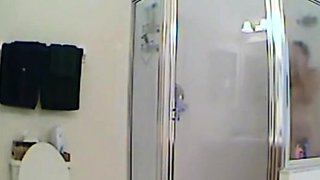 MILF stepmother spied in the shower