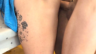 Wife fucked on dining table