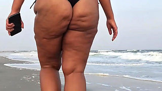 Mini Skirt Thick Legs Tease Puerto Rican Woman High Heel Platform Shoes Thong
