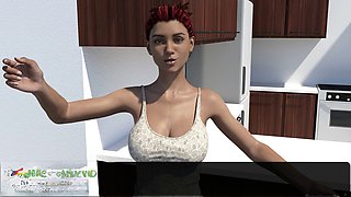 3d hentai, older mom and young son, cartoon