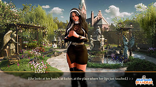 Stepsisters in Sin Gameplay Part 19 - Helga Caught Fingering in Front of the Altar