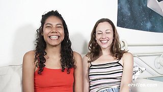 Caroline Makes Her Girl Shake On Her Tongue