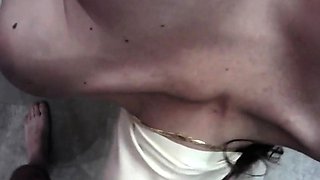 Bound and gagged MILF in pantyhose gets a rough mouth fuck