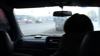 Amateur milf car outdoor handjob