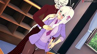 Rossweisse almost catch me fucking Akeno - DXD NTR Madness Series
