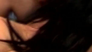 Brunette Babes Deepthroat and Fuck on Velvet Sofa