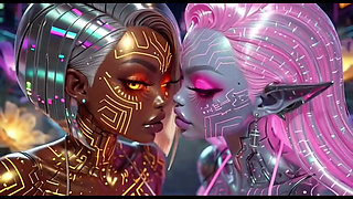 Beautiful Aliens Kiss on Nice Music, Ai Animation