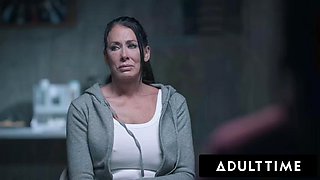 ADULT TIME - Sex Addict Little Puck FISTED  DOUBLE PENETRATED DURING ROUGH DVP GANGBANG