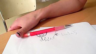 Horny Teen 18+ With Big Boobs Fucks Friend On Schooltable