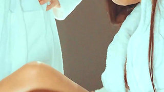 Not so Easy to Find a Spot to Fuck in a Spa so We End up in the Restroom Where He Fucks Me Doggy and Cums All Over Me