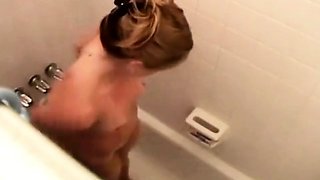 Can't stop watching stepdaughter shaving in shower