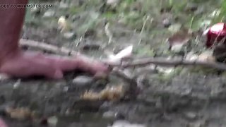 Young Teen Princess Paris Outdoor Pet Play with Banana - Femdom Slave & Dirt Fetish