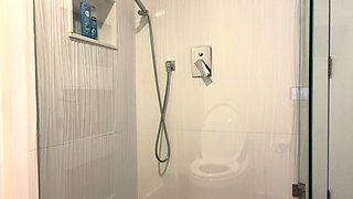 Amateur shower and masturbation