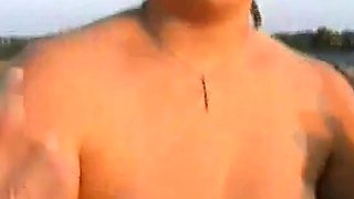 Outdoor Amateur Couple Fun with Facial