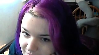 Emo Goth Girl's Foot Fetish Webcam Show