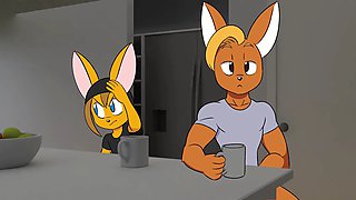 Animation of a big ass babysitter mom twerking and fucking her own stepson