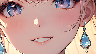 Pastel Reflections: a Beautiful Young Woman with Soft Skies in Her Eyes