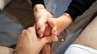 LittleMissMiniFeet Huge Cumshot Compilation - Amateur MILF Footjob & Close-Up Cum on Feet