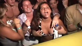 Wild College Whores Get Naked In Crowd