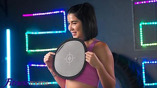 Gym guest rooms Lady Dee pussy slurped in the gym hot xxx dark haired gym babe rails Big Cock