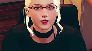 Boss Fucking Secretary After Partners Left the Office