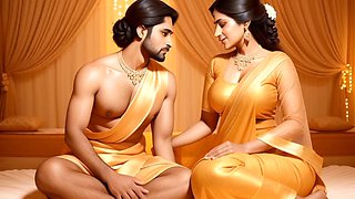 Passionate Indian housewife gets turned on by her office manager