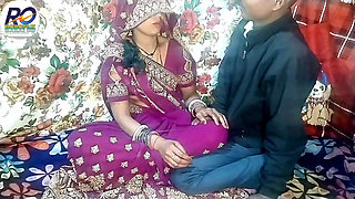 Newly wedded beautiful Bhabhi becomes bride by wearing a new saree I convinced Bhabhi to fuck me hard in Hindi Claire Vays