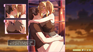 Hentai Game - Summer Clover - Ferris Wheel Sex - Fucking the Blonde on the Ferris Wheel