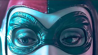 Sucks And Fucks Batman - Car Toon And Harley Quinn