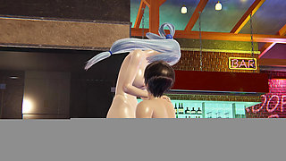 Aqua the Big Tits Girl in 3D Hentai Pool Adventure - Experience Breast Massage, Standing G-Spot Stimulation with Exciting Moans,