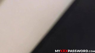 Serina Gomez's tight pussy filled with two hard cocks - a hot threesome!