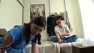 Japanese Milf Maid Visit To College Guy Asian Sex