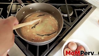 Milf with Huge Tits Ariella Ferrera smoke her stepsons schlong