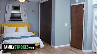 Familystrokes - naughty step-mother Crystal Rush and daughter-in-law penelope woods share successful stud