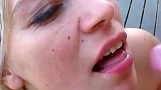 Sexy blonde skinny teen Venus Fucked by step brother by the pool