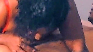 Married Sucking Friend in the Bedroom While Husband Is in the Living Room and Doesn't Even Suspect Anything While His Friend in the Throat