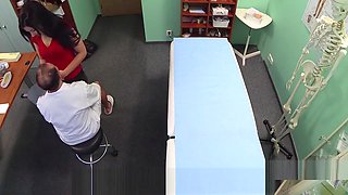 Doctor fucks nurse after hospital exam