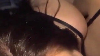 Threesome Bathroom Blowjob with Black Lynn and Vicky Sixxx