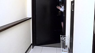 Close up POV of teen sucking cock