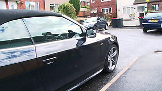 Big ass blonde MILF fucked and milked from her horny dude on the couch