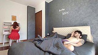 POV: Sharing bed with my young slutty stepmom, CREAMPIE DIA ITA ENG SUB