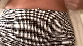 Hot secretary with Louboutins High Heels