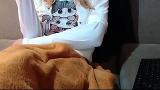 Tight tranny Yuri Myeon in red lingerie solo masturbation