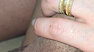 Step mom blind date turns into handjob step son dick without condom