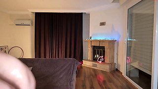 Masturbating pussy babe using sex toy through her stockings