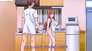 Anime beauty takes hard cock before breakfast in her kitchen