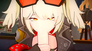 Zenless Zone Zero - Burnice White Riding a Dick - 3D Hentai Animations