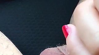 Dick Flash - I Pull Out My Cock in Front of My Slutty Teacher in Car on the Public Street with a Voyeur Watching