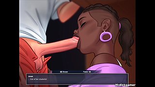 Summertime Saga Anon Gets His Dick Cummed by Her Teacher