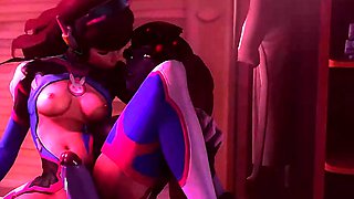 Hot 3D redhead licking a pussy while getting fucked